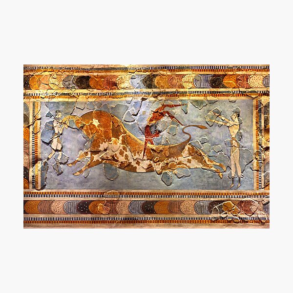 Item preview, Minoan Times - Dancing with the bulls designed and sold by Cretense72.