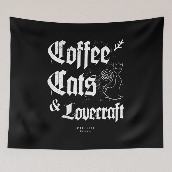 Item preview, Coffee, Cats and Lovecraft - Eldritch Dreamer - Lovecraftian mythos wear designed and sold by eldritchdreamer.