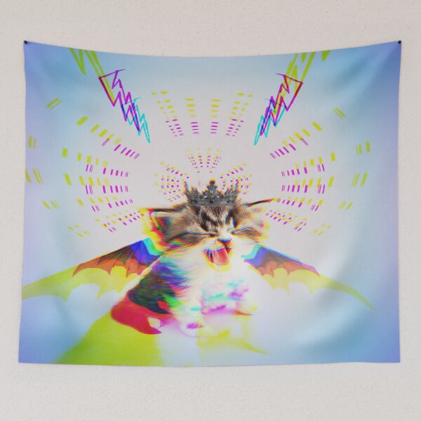 Item preview, Electric Royal Kitty in 3-D designed and sold by bubblesinspace.