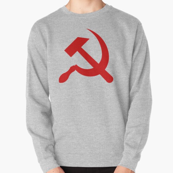 A #red #hammer and #sickle, in the shape it appeared (in gold) on the #Soviet Unions flag from 1955 to 1991 Pullover Sweatshirt