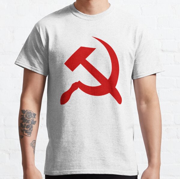 A #red #hammer and #sickle, in the shape it appeared (in gold) on the #Soviet Unions flag from 1955 to 1991 Classic T-Shirt