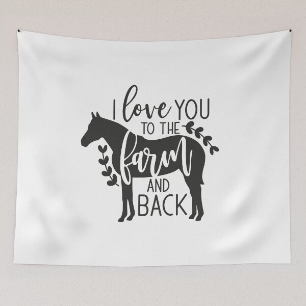 Item preview, I Love You To The Farm And Back Horse Silhouette Design designed and sold by Andrewkgolf.