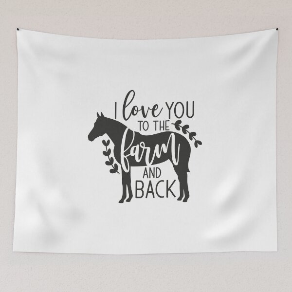 Item preview, I Love You To The Farm And Back Horse Silhouette Design designed and sold by Andrewkgolf.