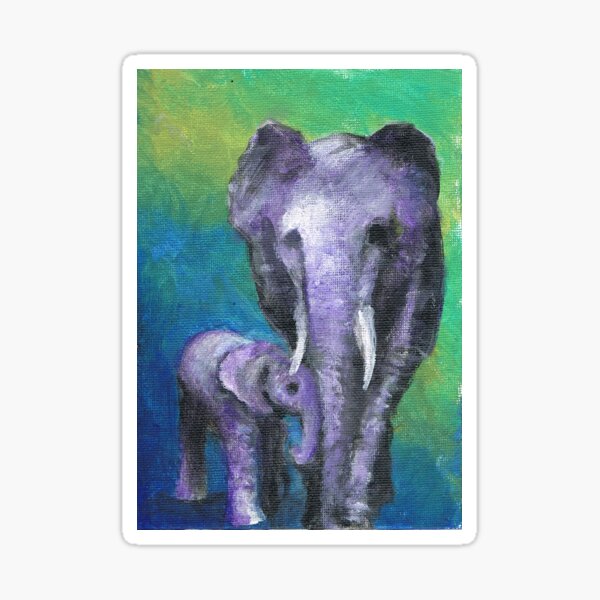 purple elephants Sticker