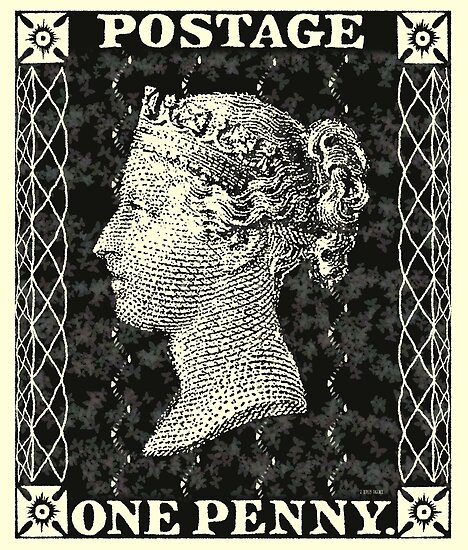 Penny Black Stamp Poster By Jripleyfagence Redbubble