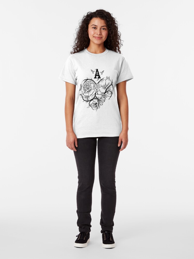 Alternate view of Ace of Hearts Flowers Classic T-Shirt
