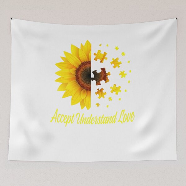 Item preview, Sunflower Accept Understand Love Autism Awareness T-shirt designed and sold by TeeAmz.