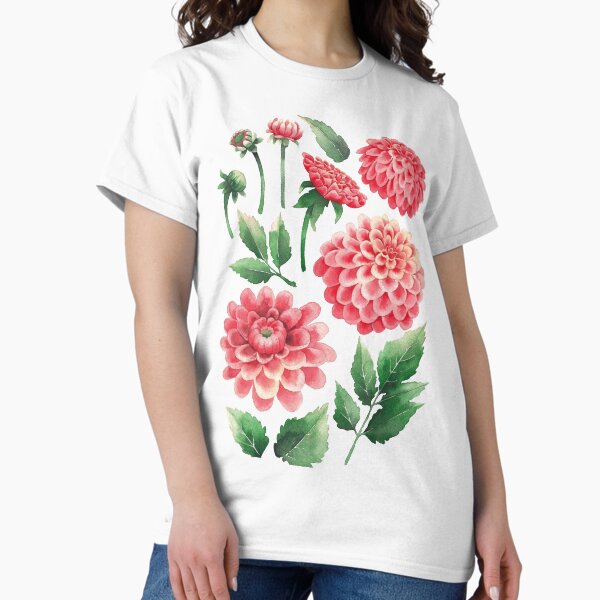 Item preview, Watercolor dahlias designed and sold by Ekaterina Glazkova.