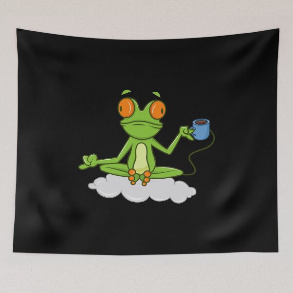 Item preview, Funny Frog Yoga Print designed and sold by inspiredtrend.