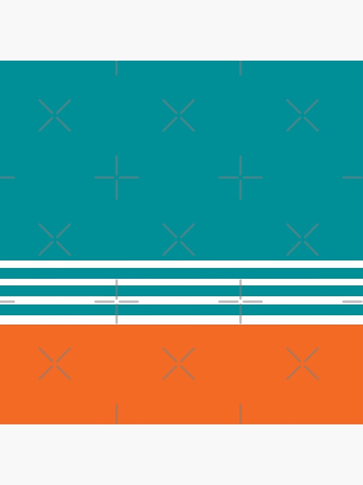 Miami Football Color Swatch Print Dolphins Football Poster 