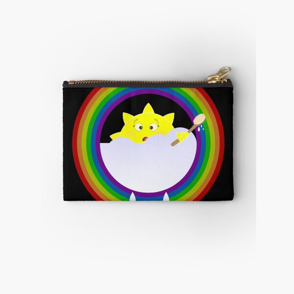 Item preview, illustration on a sun bathe in the clouds and a rainbow appeared also designed and sold by Desenatorul1976.