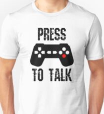 Camiseta unisex Presione para hablar