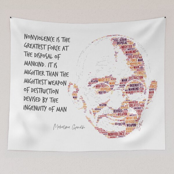 Item preview, Mahatma Gandhi FaceCloud designed and sold by Zero81.