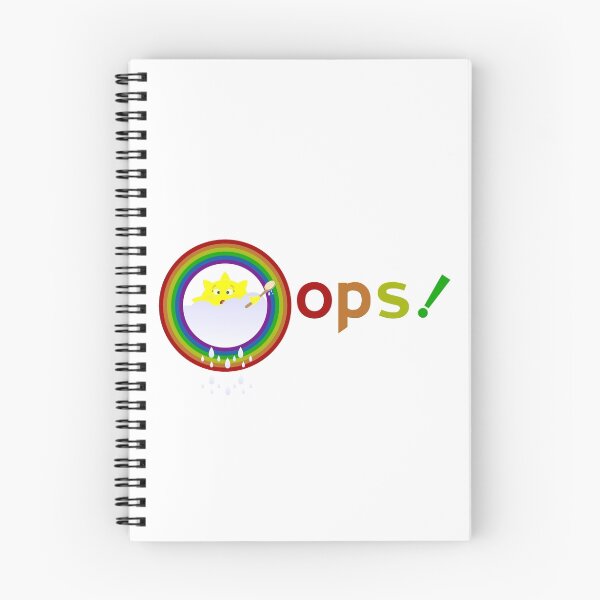 Item preview, Oops illustration on a sun bathe in the clouds and a rainbow appeared also designed and sold by Desenatorul1976.