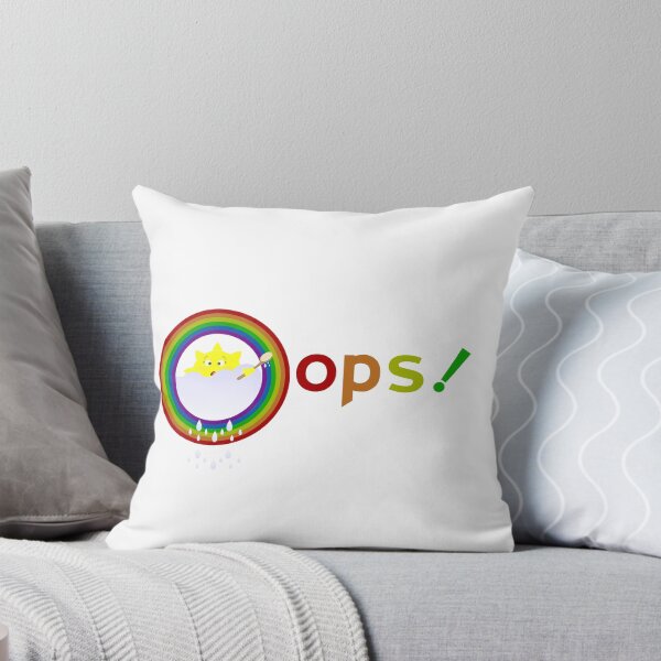 Item preview, Oops illustration on a sun bathe in the clouds and a rainbow appeared also designed and sold by Desenatorul1976.