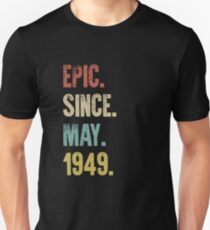 Retro Vintage 70th Birthday Epic Since May 1949 Slim Fit T-Shirt