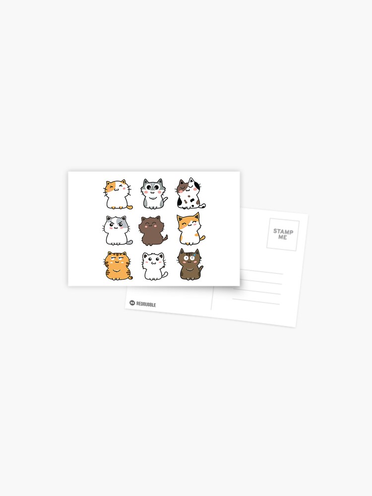 Cat Stamp Sticker Set 2