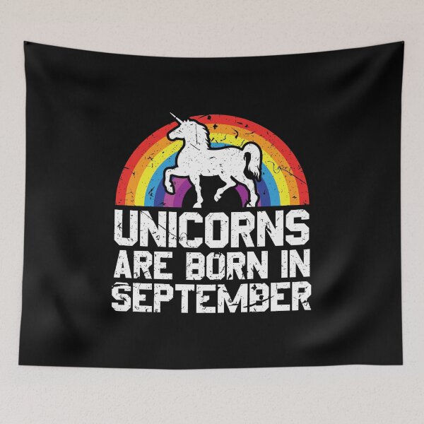 Item preview, Unicorns Are Born In September Shirt Birthday Month Gift Tee designed and sold by haselshirt.