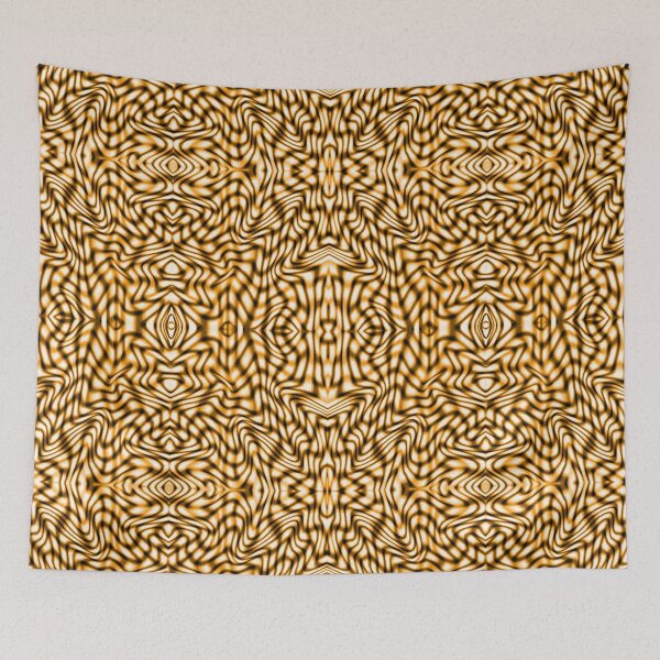 Item preview, Bent brown traces generating abstract shapes designed and sold by ShapesColors.
