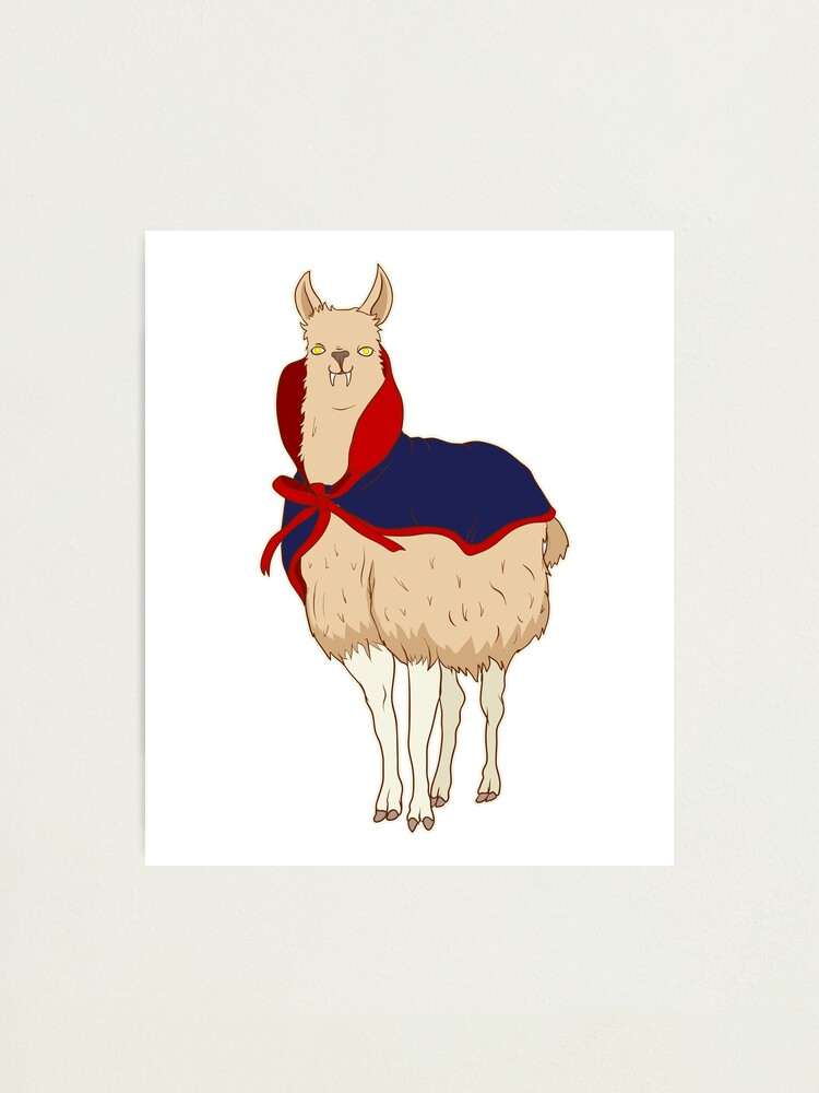 Impression Photo Mignon Vampire Lama Halloween Vampire Lama Drole Par Perfectpresents Redbubble