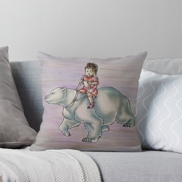 Artikelvorschau, Karikatur-Mädchen-Kind, das Eisbär-Zeichnung reitet entworfen und verkauft von ArtistryByLM.
