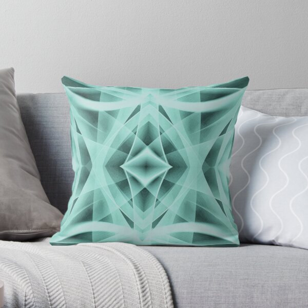 Iced Mint Throw Pillow