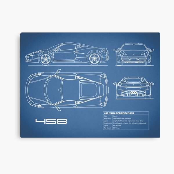 Item preview, The 458 Italia Blueprint designed and sold by rogue-design.