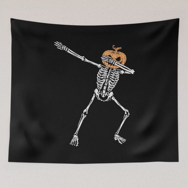 Item preview, Dabbing Skeleton Jack O' Lantern Head Halloween designed and sold by BUBLTEES.