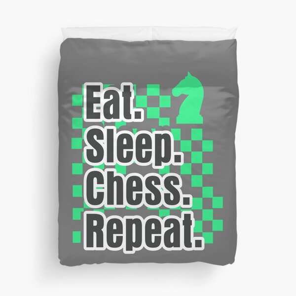 Boys Chess Eat Sleep Chess Repeat Gift Duvet Cover