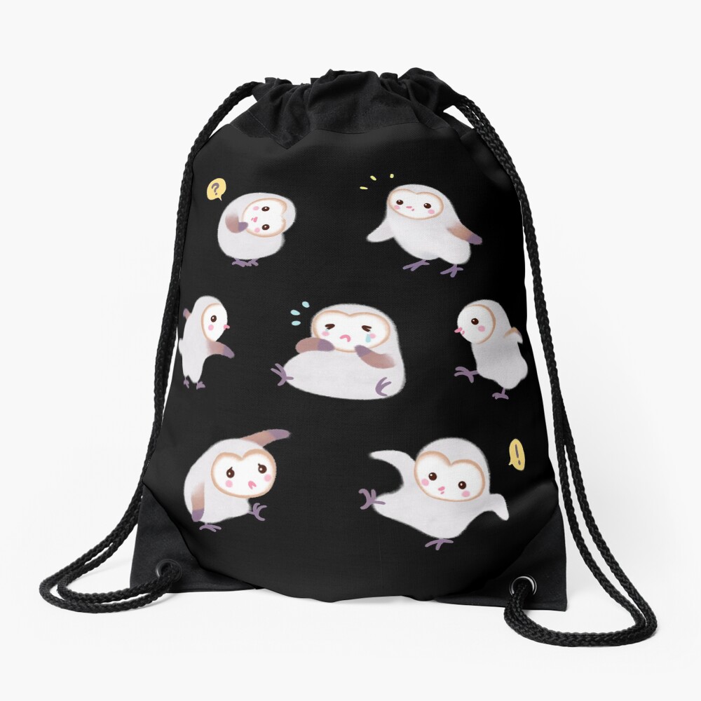 Baby barn owls Drawstring Bag