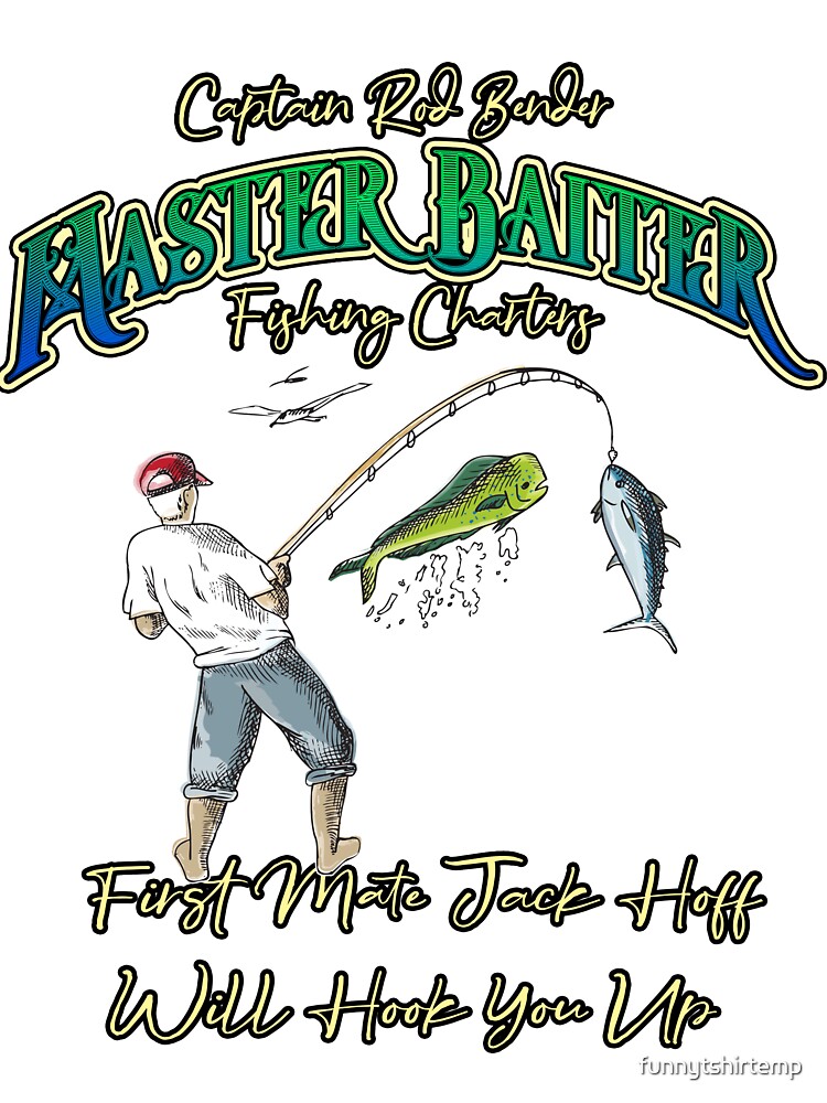 Vintage 90s Master Baiter Jack Hoff Fishing Fisherman Fish Funny Shirt Xl 