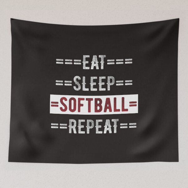 Item preview, Gift for Softball Players and Coaches Eat Sleep Softball Repeat  designed and sold by TrndSttr.