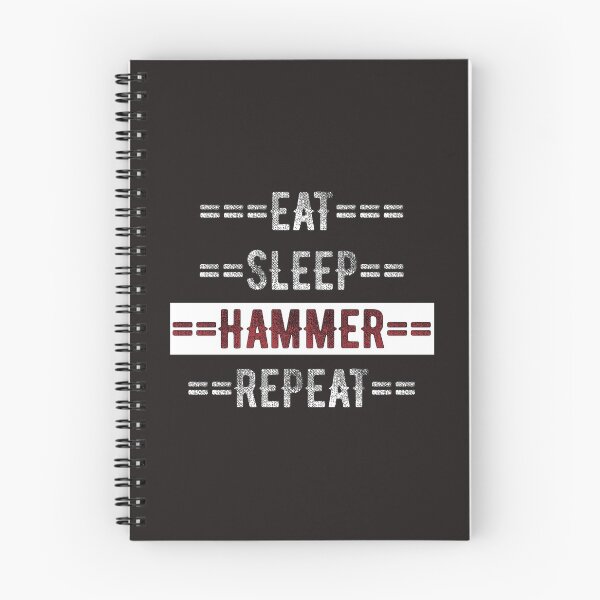 Item preview, Gift for Construction Workers Eat Sleep Hammer Repeat  designed and sold by TrndSttr.