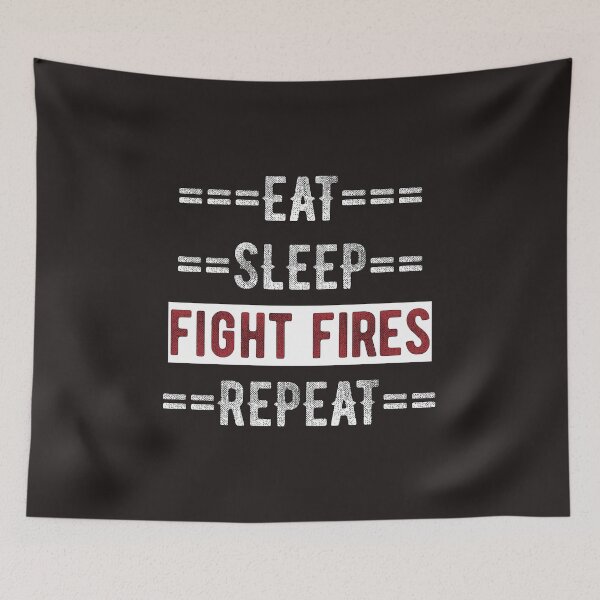 Item preview, Gift for Firefighters Eat Sleep Fight Fires Repeat  designed and sold by TrndSttr.