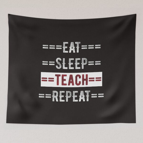 Item preview, Gift for Teachers Eat Sleep Teach Repeat  designed and sold by TrndSttr.