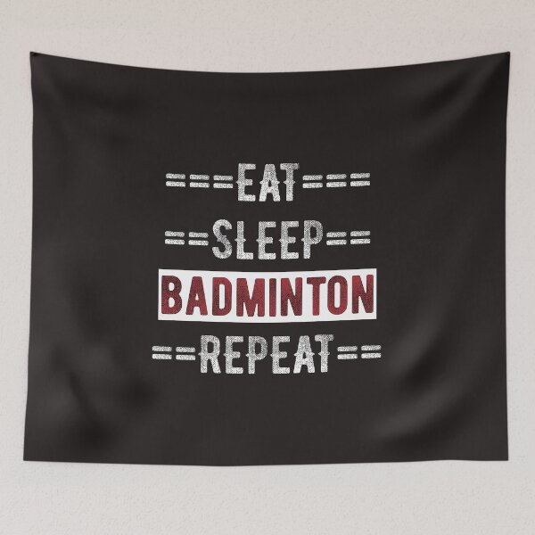 Item preview, Gift for Badminton Players Eat Sleep Badminton Repeat  designed and sold by TrndSttr.