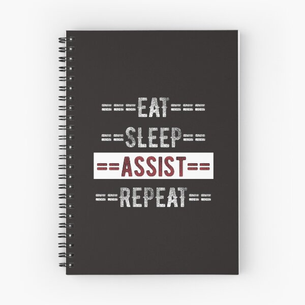 Item preview, Assistant Gift - Eat Sleep Assist Repeat - Distressed Text Design designed and sold by TrndSttr.