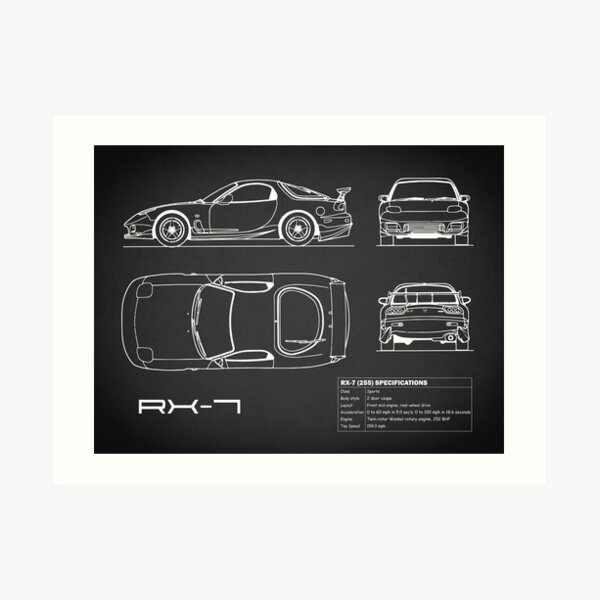 RX-7 Blueprint Impression artistique