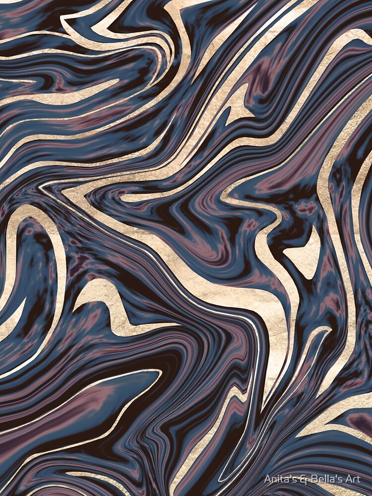 Mauve Blue Black White Gold Marble #1 #decor #art" A-Line Dress for Sale by  anitabellajantz | Redbubble