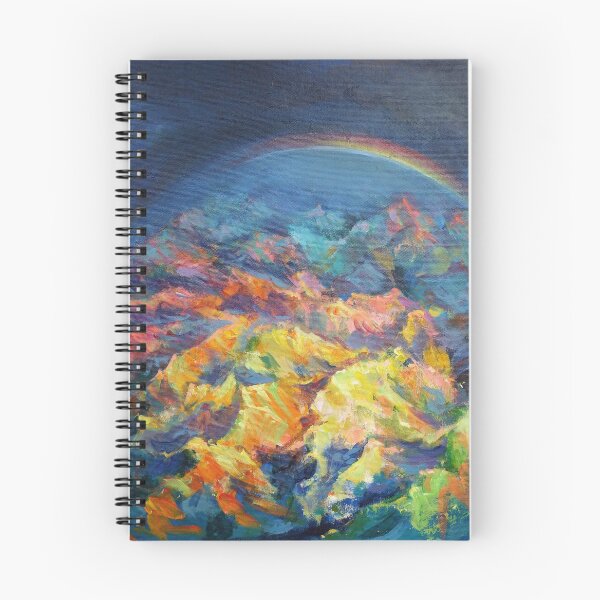 Artikelvorschau, fantastische Landschaft mit Regenbogen, Acrylmalerei entworfen und verkauft von avamnenado.