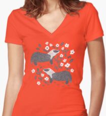 Badgers Fitted V-Neck T-Shirt