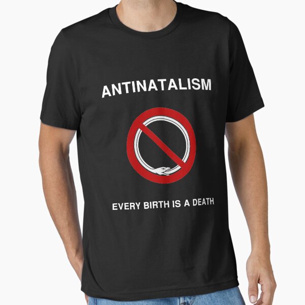Vista previa del artículo con la obra «Antinatalismo - Cada nacimiento es una muerte», diseñado y vendido por WORLD REQUIEM.