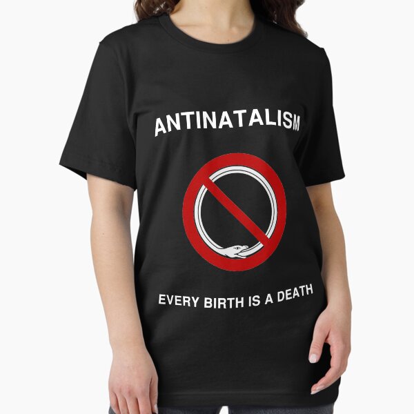 Vista previa del artículo con la obra «Antinatalismo - Cada nacimiento es una muerte», diseñado y vendido por WORLD REQUIEM.