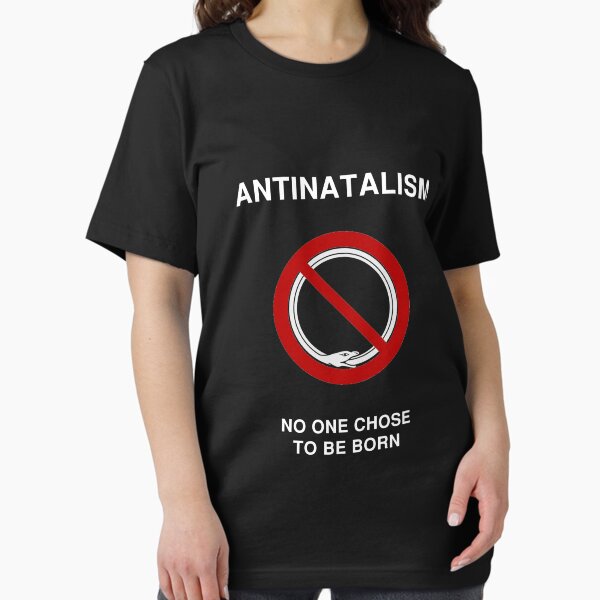 Vista previa del artículo con la obra «Antinatalismo - Nadie eligió nacer», diseñado y vendido por WORLD REQUIEM.