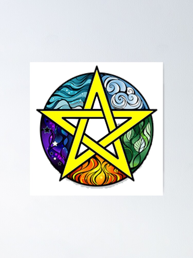 éléments du pentacle wiccan