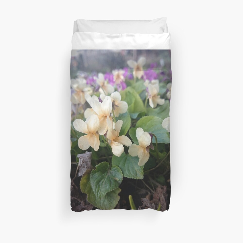 Veilchen in Blüte Bettbezug