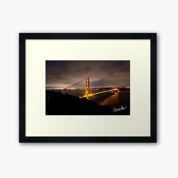 Nightly Gold Framed Art Print