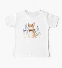 Camiseta para bebé Zorro y flor