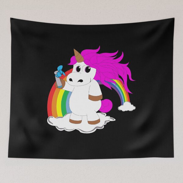 Item preview, Unicorn Fan Rainbow Clouds - Gift designed and sold by withpassion.