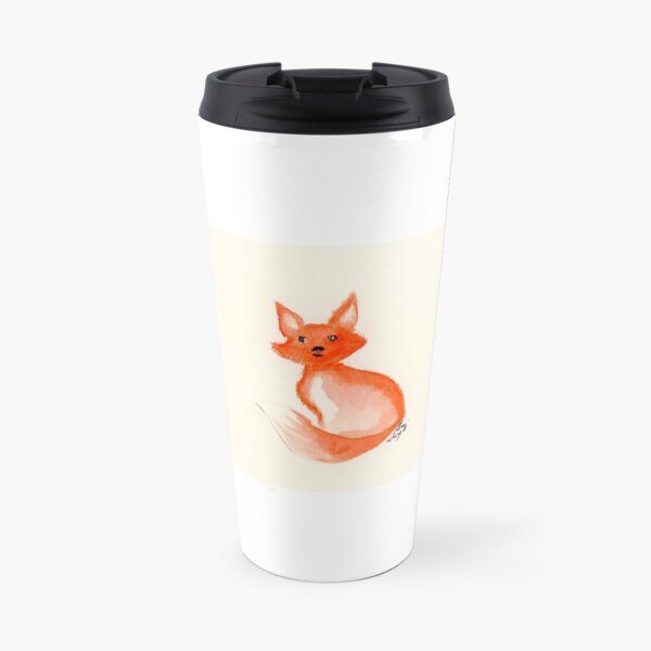 Simple Fox Illustration Travel Mug